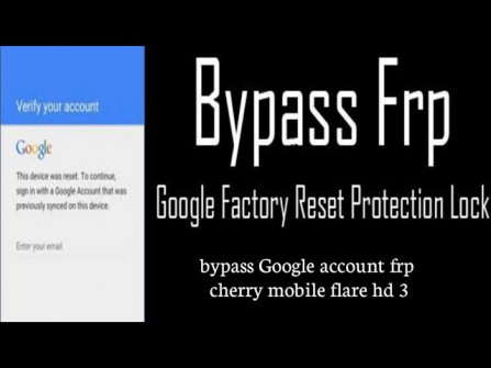 Cherry mobile flare hd 3 bypass google frp -  updated April 2024