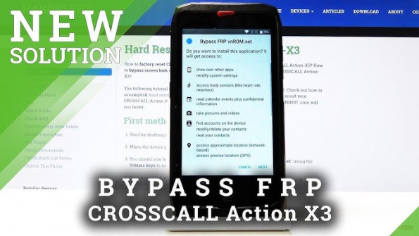 Crosscall action x3 hs8937qc pro bypass google frp -  updated April 2024