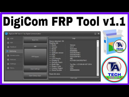 Digicom frp tool v1 1 bypass google frp -  updated May 2024