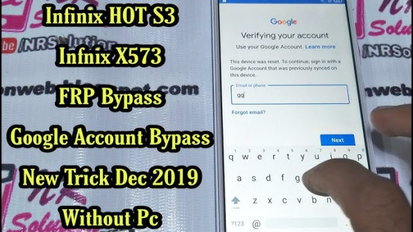 Infinix hot s3 x573 x573s bypass google frp -  updated April 2024