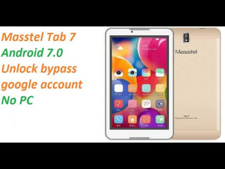 Masstel tab7 3g tablet pc bypass google frp -  updated April 2024