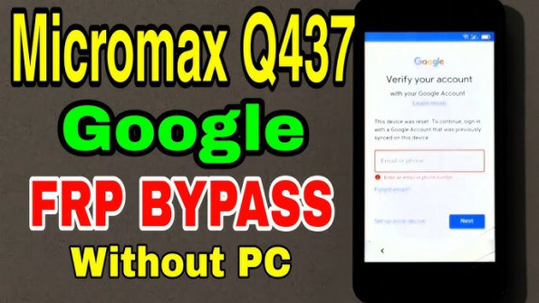 Micromax bharat go q437 bypass google frp -  updated April 2024