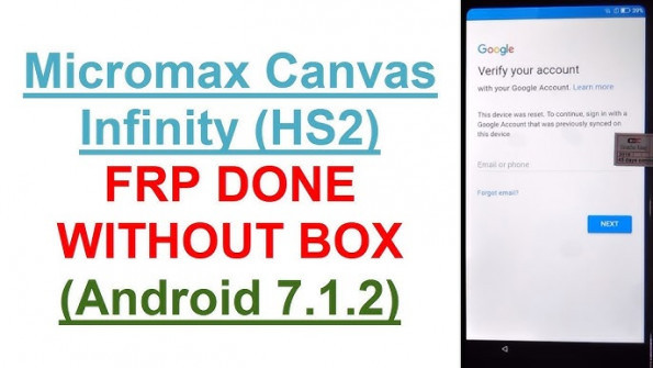 Micromax canvas infinity hs2 bypass google frp -  updated April 2024