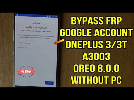 Oneplus 3 oneplus3 a3000 bypass google frp -  updated April 2024