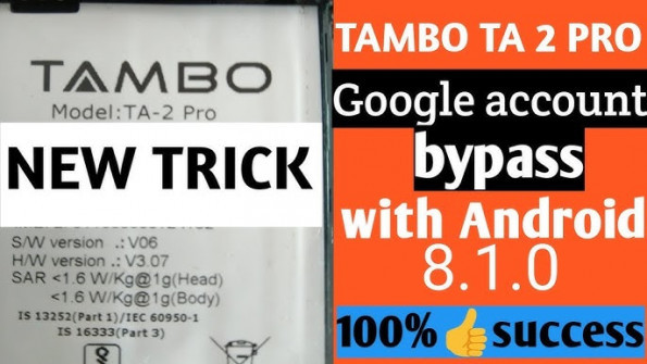 Tambo a1810 bypass google frp -  updated May 2024