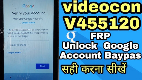 Videocon v1290 bypass google frp -  updated May 2024