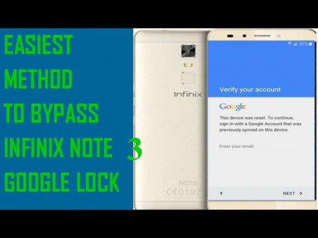 Infinix note 3 bypass google frp -  updated May 2024