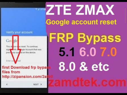 Zte zmax 2 z955a bypass google frp -  updated May 2024